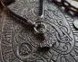Preview: Stainless steel Thor's hammer on Wolf leather chain